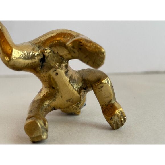 Vintage Brass Makhan Chor Laddu Gopal Baby Krishna Statue - Picture 7 of 9